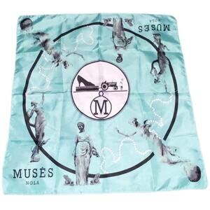 NEW Mardi Gras Krewe of MUSES Greek Goddess Aqua Mint Green Hermes Bag Scarf
